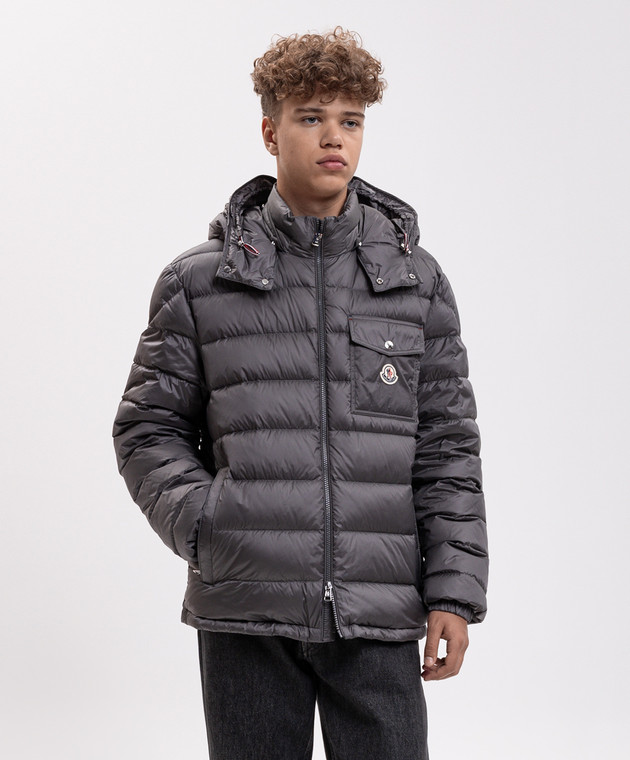 Moncler Серый пуховик Verith L20911A00004599Q0 изображение 3