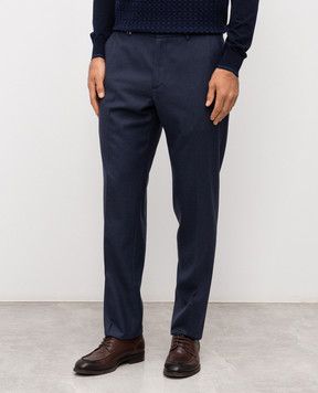 Stefano Ricci Сині штани з вовни з емблемою M1T5300161W610