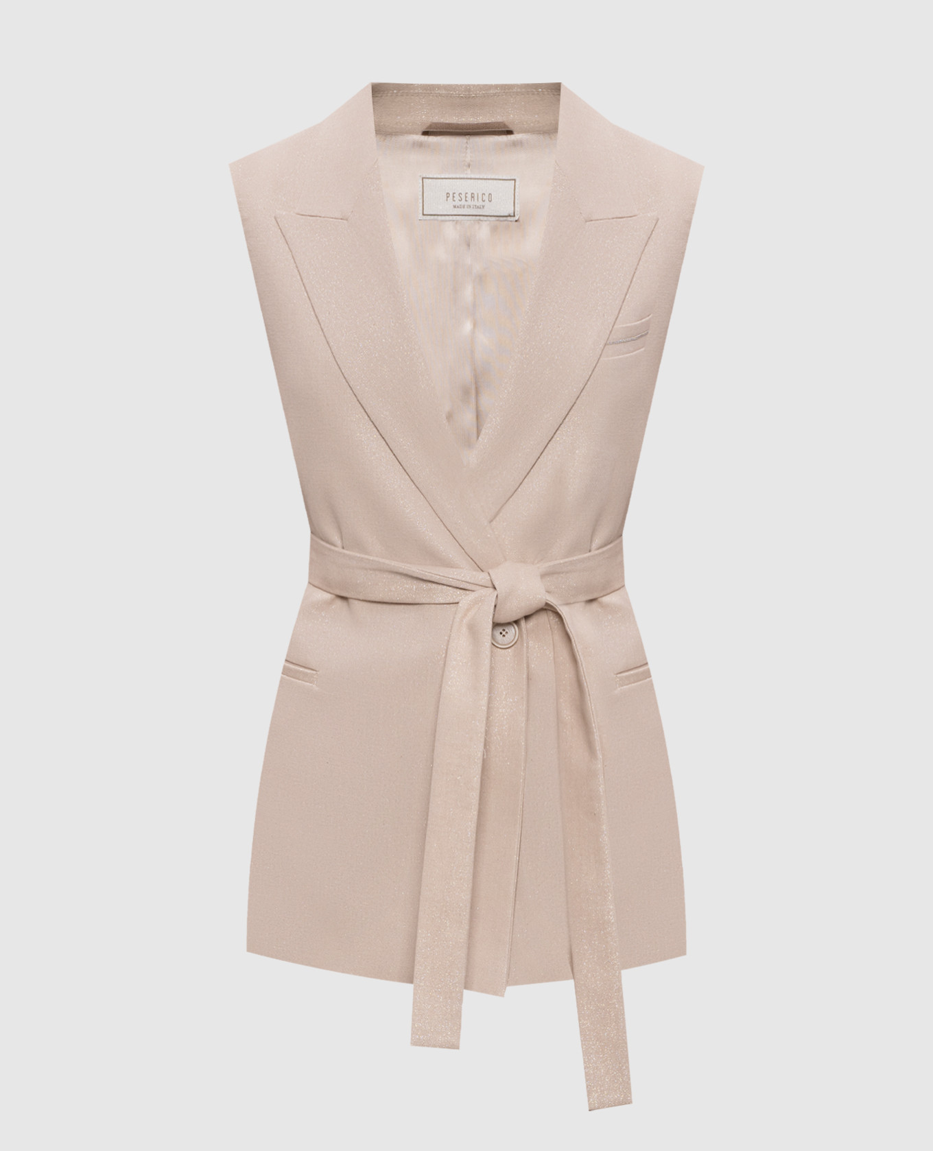 Бежевий жилет з ланцюжком моніль