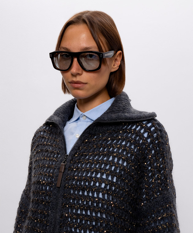 Brunello Cucinelli Коричневые солнцезащитные очки Alke MOCSTEMS27 изображение 2