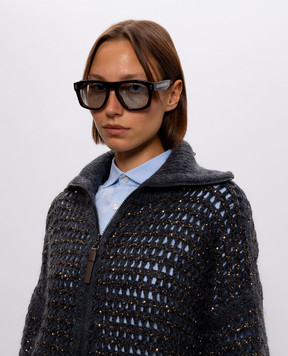 Brunello Cucinelli Коричневые солнцезащитные очки Alke MOCSTEMS27