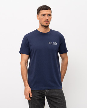 Sporty & Rich Голубая футболка с принтом логотипа TO04365264BL106