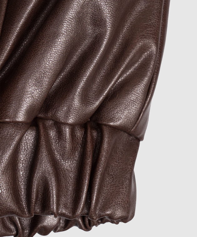 Maison Margiela MM6 Дитяча коричнева куртка M61045MM08L зображення 3