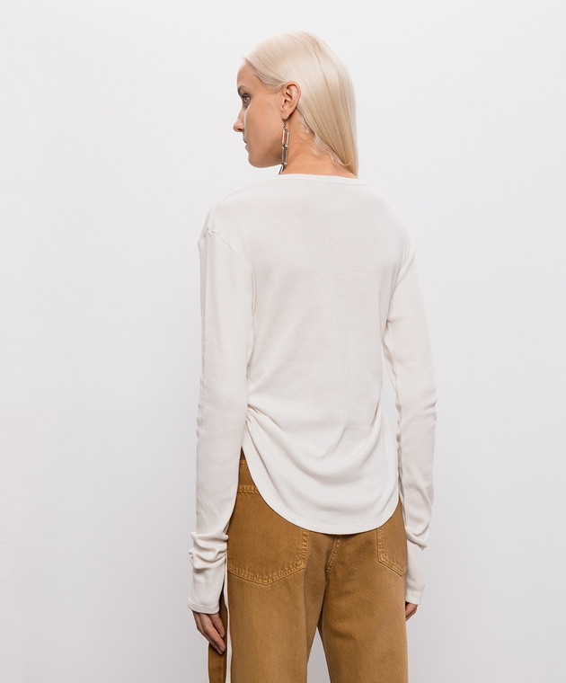 Ann Demeulemeester Лонгслив цвета айвори в рубчик B0014242FA659 изображение 4