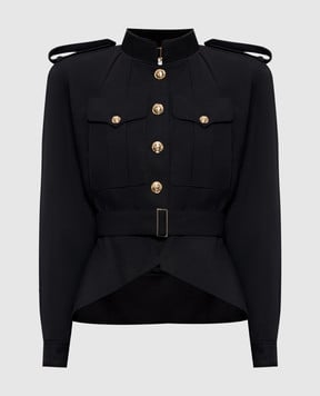 Balmain Чорна куртка з вовни JA0000000050