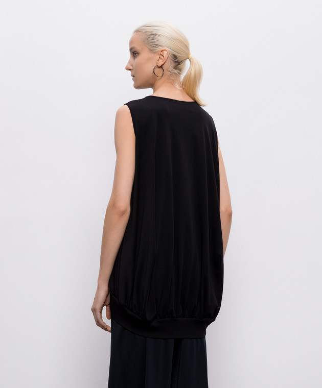 Intoca Черный топ с драпировкой 261DIOSSL0801 изображение 4