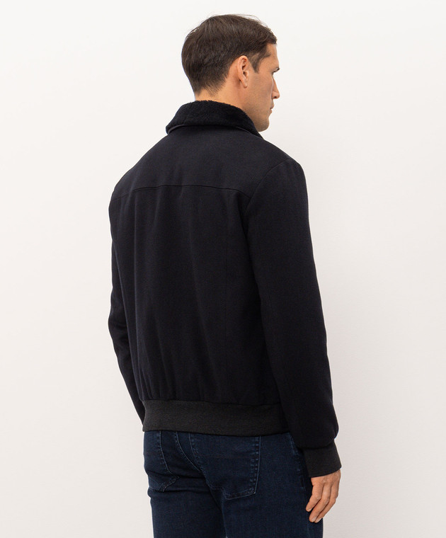 Cashmere&Whiskey Синя куртка з вовни U636I26 зображення 4