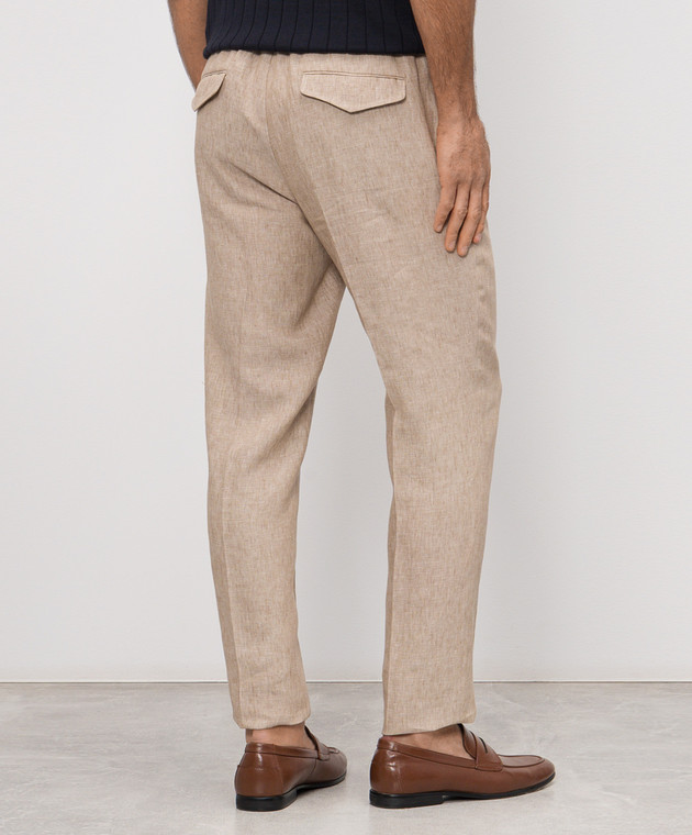 Peserico Бежеві штани з льону R54274D02607 зображення 4