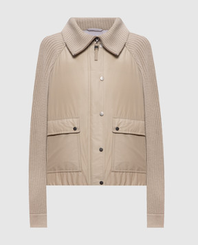Brunello Cucinelli Бежевая пуховая куртка MH5257294