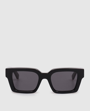 Off-White Чорні сонцезахисні окуляри Virgil з емблемою OW1022100753
