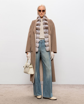 Ermanno Scervino Бежевий светр з кашеміру D495M734YUT