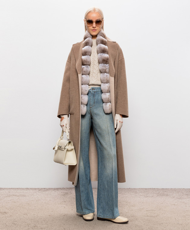 Ermanno Scervino Бежевий светр з кашеміру D495M734YUT зображення 2