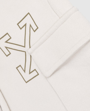 Off-White Дитячі бежеві джогери-карго 44BCH005S26F001