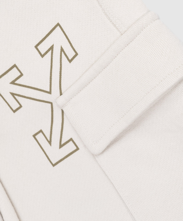 Off-White Дитячі бежеві джогери-карго 44BCH005S26F001 зображення 3