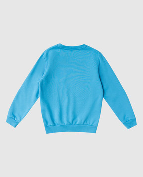 Versace Детский синий свитшот с принтом лготипа 10183341A16973