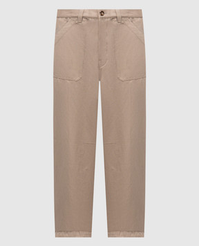 Brunello Cucinelli Бежеві штани з льоном MH255S2470
