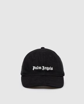 Palm Angels Детская черная кепка с вышивкой логотипа PGLB001S26FAB003