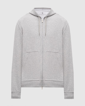 Brunello Cucinelli Серая спортивная куртка с хлопком MM8319069G