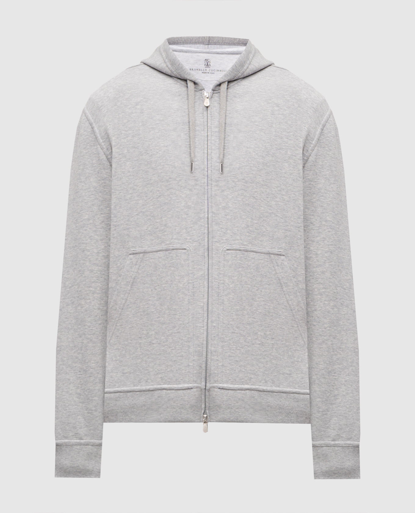 Серая спортивная куртка с хлопком