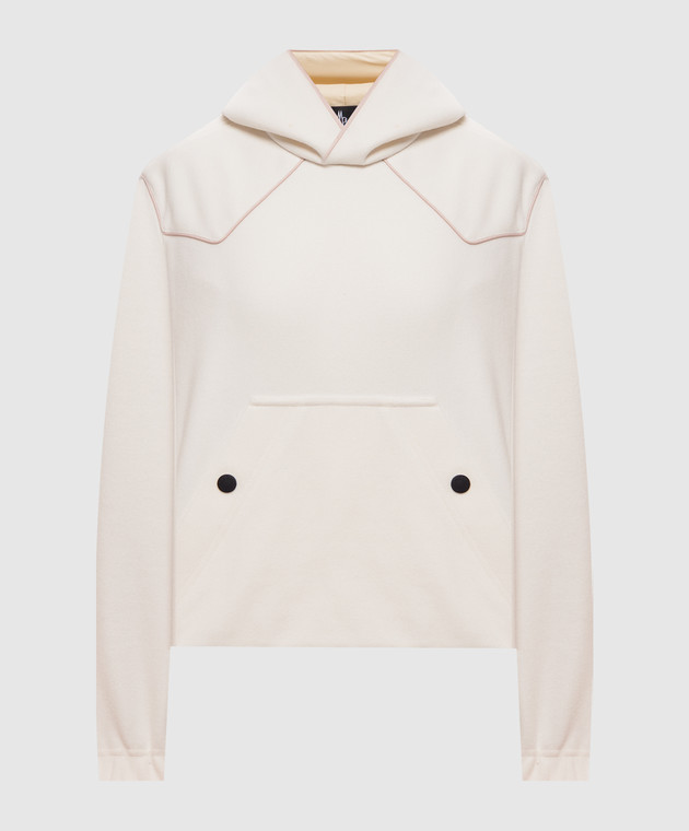 Moncler Grenoble Худі з нашивкою емблеми кольору айворі L20988G0001289B08