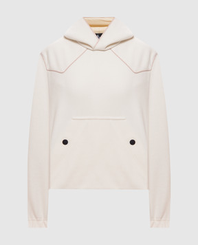 Moncler Grenoble Худі з нашивкою емблеми кольору айворі L20988G0001289B08