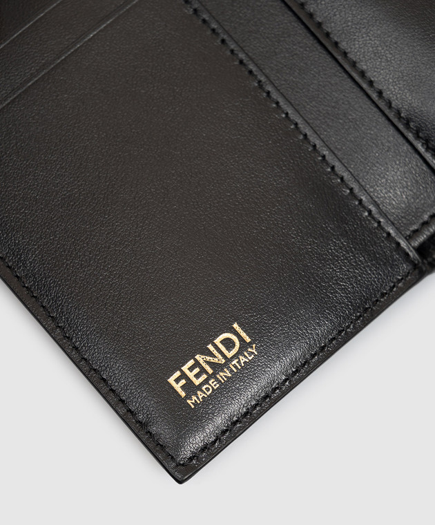Fendi Черный кожаный портмоне FF 8M0584B08E изображение 3