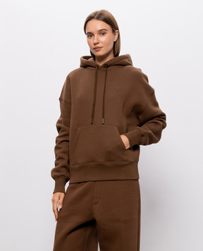 Ami Paris Коричневе утеплене худі USW756749w
