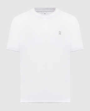 Brunello Cucinelli Футболка с вышивкой эмблемы M0B137451G