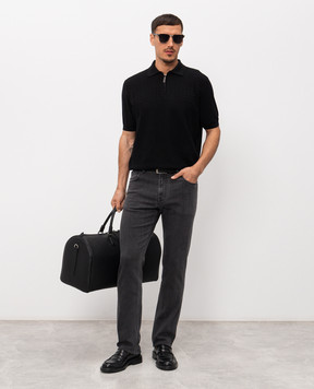 Stefano Ricci Чорне поло у візерунок K212039P31F26195