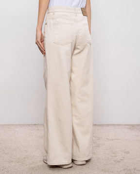 Peserico Джинси кольору айворі з льоном P04756L1207934