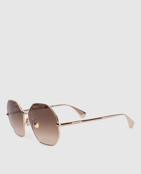 Max Mara Золотисті сонцезахисні окуляри QUINOA MXOQUINOA