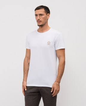 Versace Біла футболка з емблемою Medusa AUU010051A10011