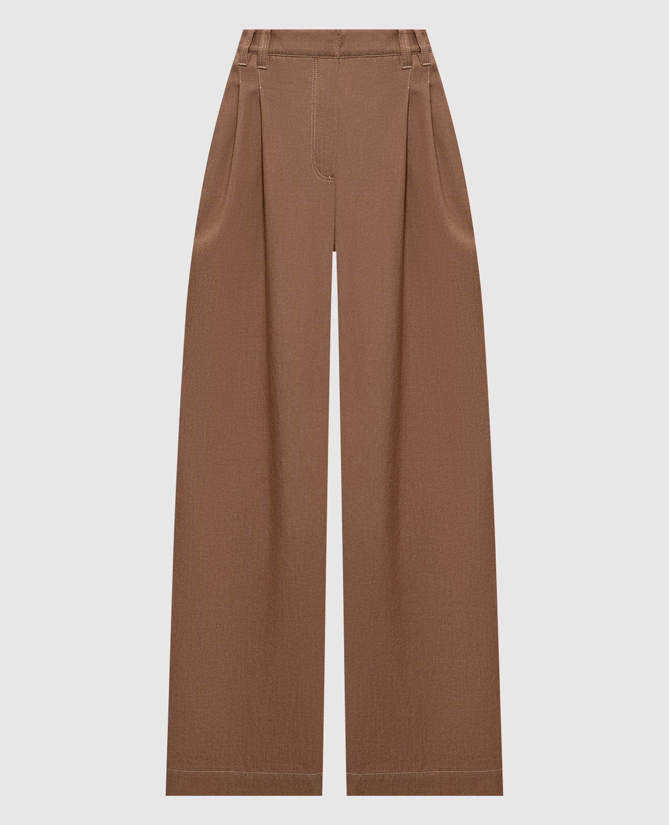 Коричневые брюки из хлопка