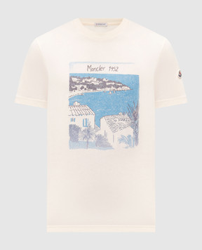 Moncler Футболка цвета айвори Seaside L10918C0007389B8Q