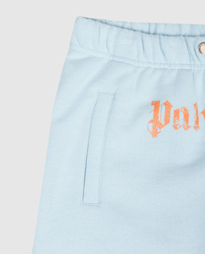 Palm Angels Детские голубые шорты с логотипом PBCI006S26FLE003