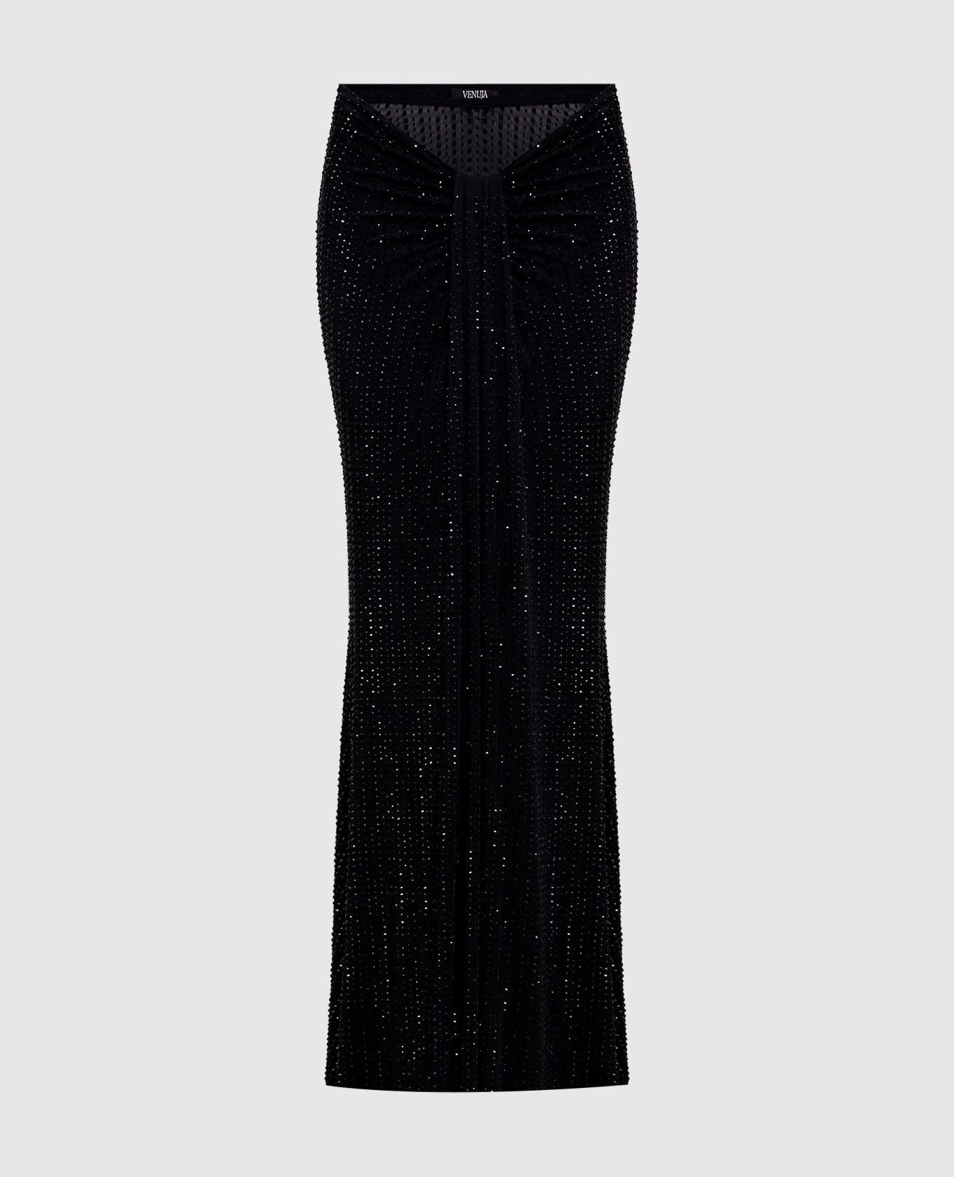 

Черная пляжная юбка макси MALIBU с кристаллами, Черный, Пляжные платья и юбки