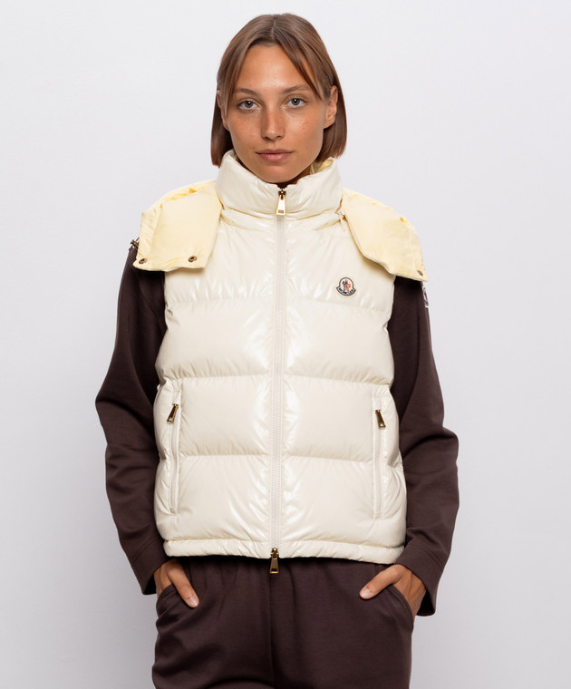 Moncler Пуховой жилет Niverolle цвета айвори L20931A00005597EU изображение 3