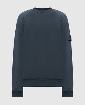 Stone Island Синий свитшот с патчем логотипа L1S156100028S0F42
