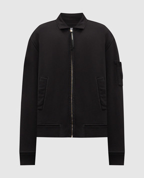 C.P. Company Чорна спортивна куртка з патчем логотипа MSS040A110044G