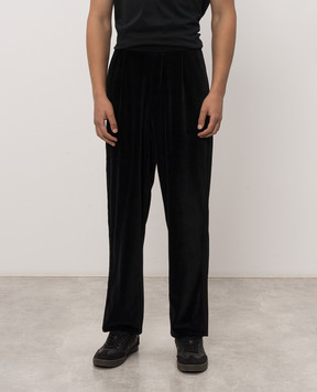 Rhude Черные бархатные спортивные штаны RHFW26TP01355