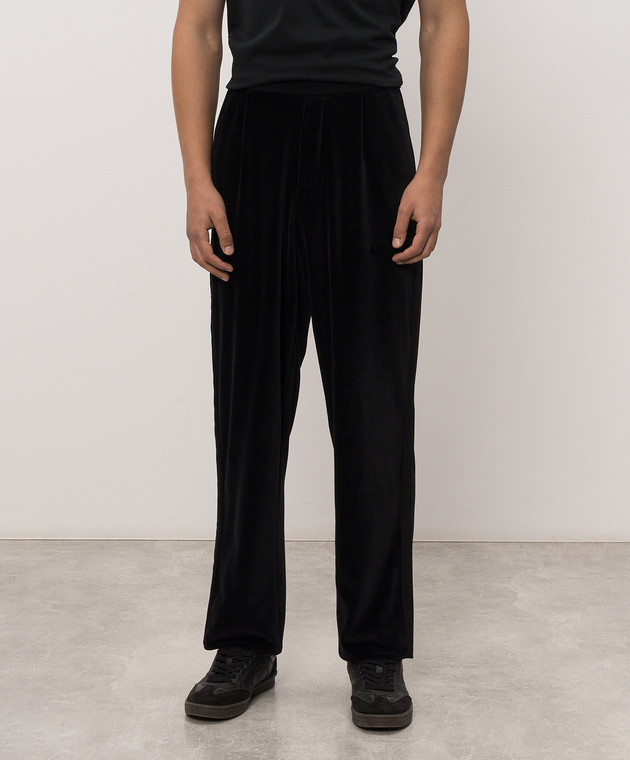 Rhude Чорні оксамитові спортивні штани RHFW26TP01355 зображення 3