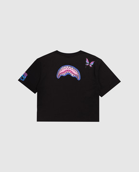 Sprayground Дитяча чорна футболка Graffiti SPY1451BLK