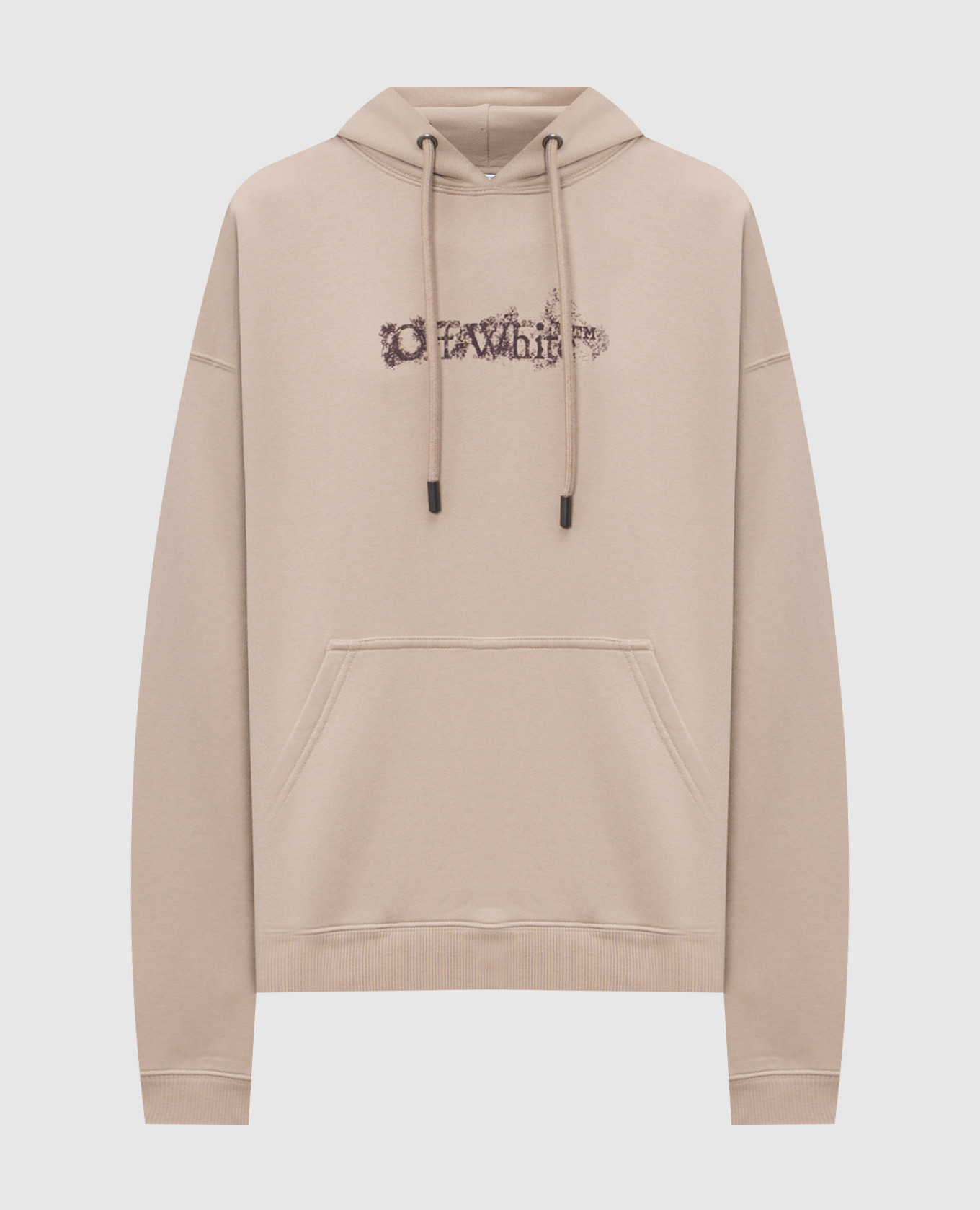 Бежево худи с принтом Heraldic Arrow