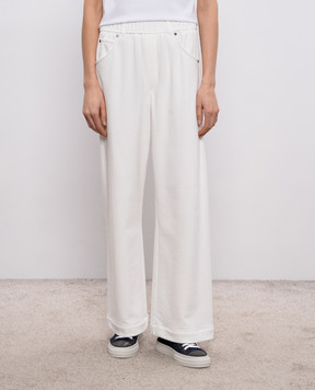 Brunello Cucinelli Білі спортивні штани MN05NHF499