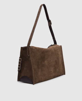 JW Anderson Коричневая замшевая сумка Loafer HB0749LA0364w