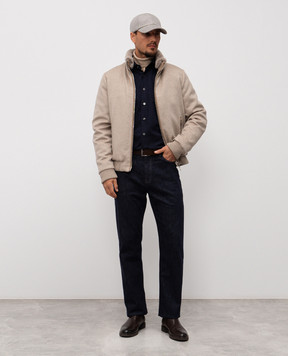 Cashmere&Whiskey Синяя рубашка в тканый узор 11252091148