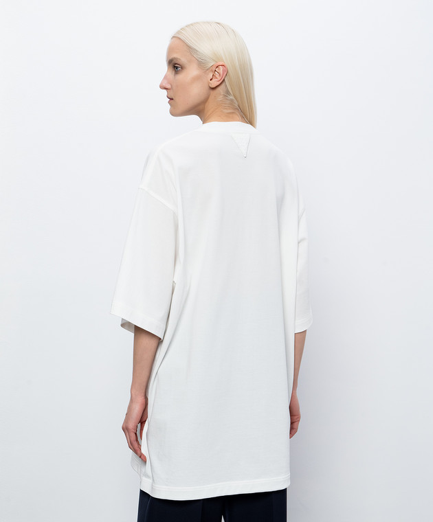 Bottega Veneta Белая удлиненная футболка 864786V6F20 изображение 4