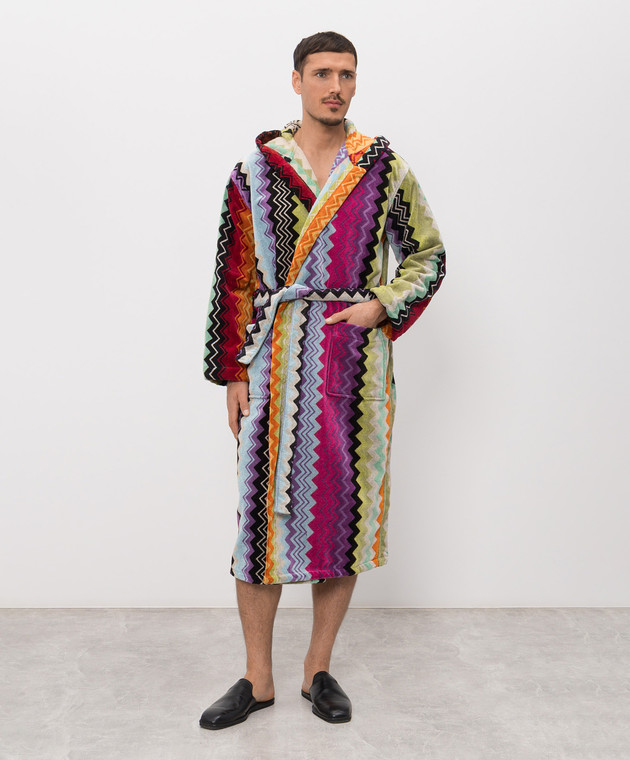 Missoni Home Махровий подовжений халат Giacomo у візерунок 1G3AC99708 зображення 3