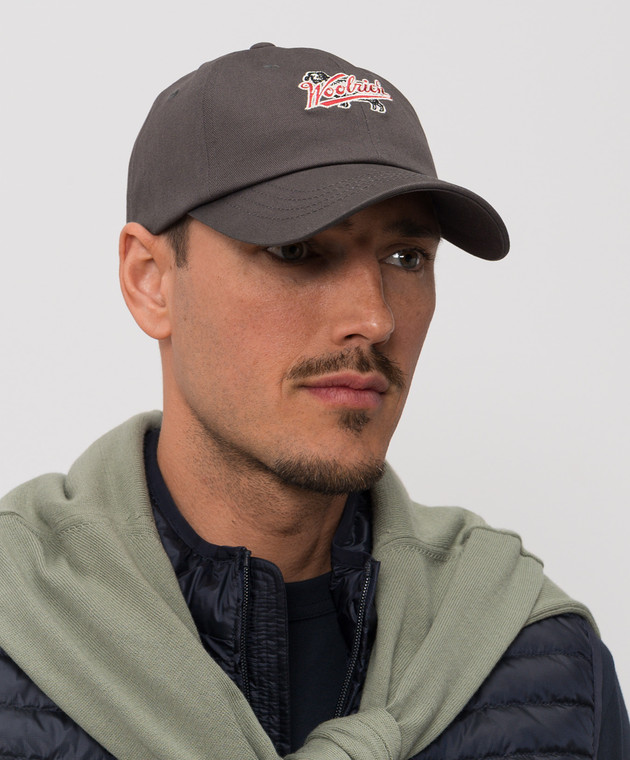 Woolrich Сіра кепка з нашивкою логотипа CFWOAC2035MRUT3745 зображення 2