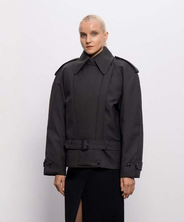 Thierry Mugler Серая куртка из шерсти 26F1MA02201039 изображение 3